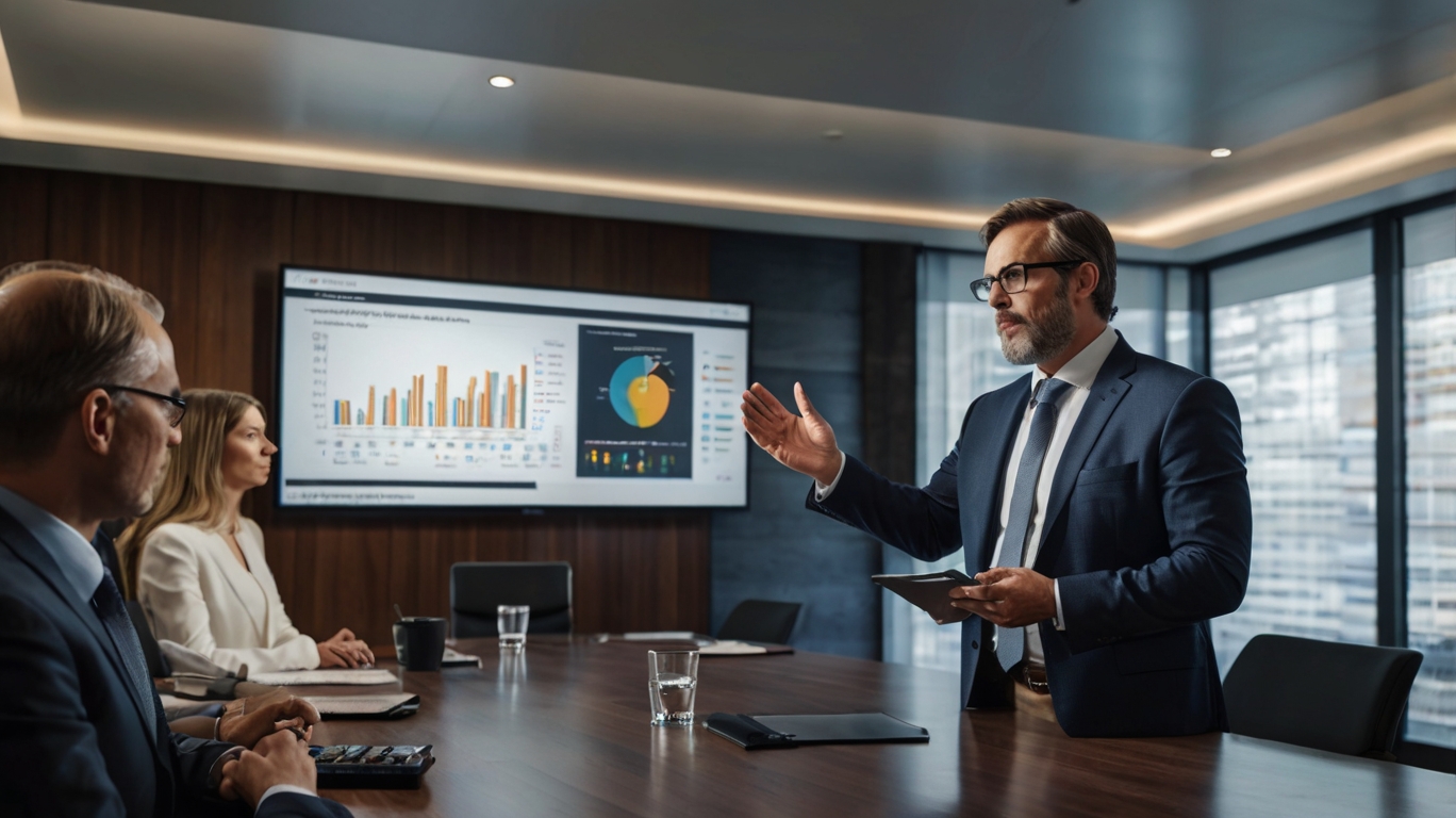 Financial consultants in a meeting